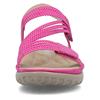 Rieker Twin Velcro Cross Strap Sandal - Fuchsia